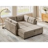 VANOMi Chenille Sectional Sofa with Ottoman - 4 of 4