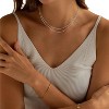 Dainty Silver Plated Layered Necklace Set: Snake Twist, Rope, Herringbone & Satellite Chains for Women & Girls, Adjustable Gift - 3 of 4