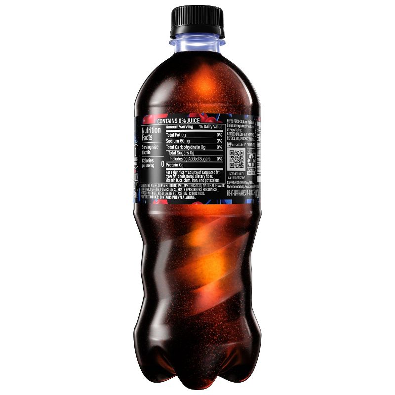 Pepsi Zero Sugar Cola Soda - 20 fl oz Bottle, 4 of 7