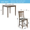 NicBex Dining Room Table Set for 4 Morden Square Dining Table with MDF Tabletop, 4 X-Shaped Backrest Chairs for Dining Room - 2 of 4