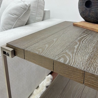 Corbeta Aged Graphite 3-Piece Metal Frame Wood Coffee Table Set