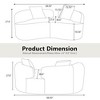 Kumasinova 66.93"Curved Loveseat Sponge Sofa,Boneless Couch with Teddy Velvet Fabric,No-Assembly Compact Sofa for Small Spaces,Apartments - 3 of 4