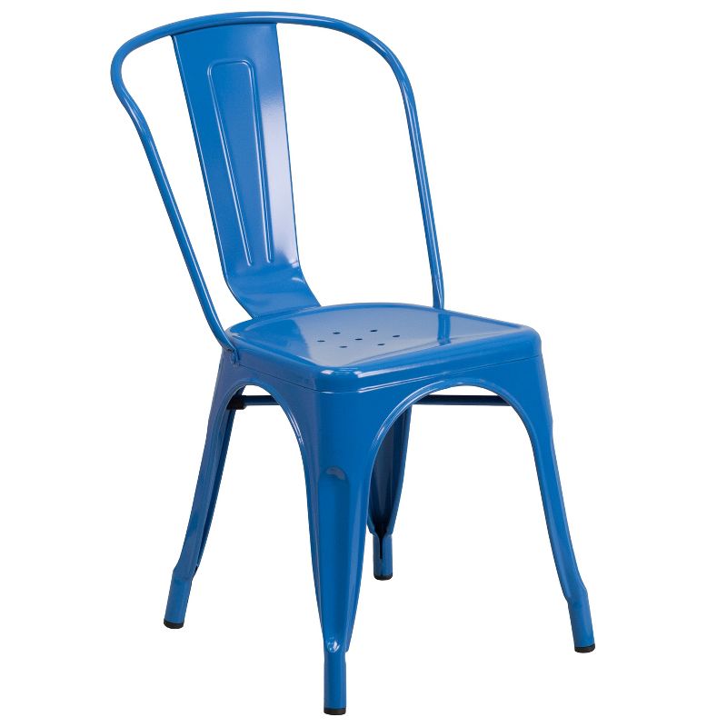 Flash Furniture Commercial Grade Metal Indoor-Outdoor Stackable Chair, 1 of 22