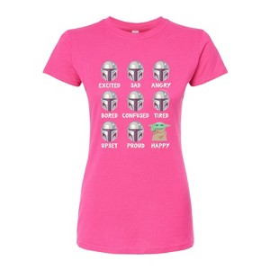 Women's - Star Wars - The Mandalorian Mandalorian Moods Fitted Graphic T-Shirt - 1 of 3