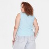 Women's SpongeBob Surfing Graphic Tank Top - Light Blue - 2 of 3