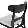 NicBex Mid-Century Upholstered Dining Chairs Set of 2 Armless Accent Side Chairs with Curved Back - 4 of 4