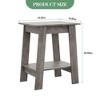 ODK End Table with Double Storage Shelves, Small Space Side Table for Farmhouse Bedroom, Studio Apartment, Entryway - 2 of 4