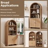 GDFStudio Oscar 70.8" Tall Farmhouse Arched Bookshelf with 2 Doors and Shelves - 4 of 4