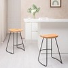 MH London Ember 26" Saddle Seat Solid Wood and Metal Counter Bar Stool - 3 of 4