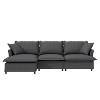 NicBex Couches for Living Room 3pc L-shaped Sectional Sofa Modern Chenille Upholstered Sofa Couch with Movable Ottoman - 2 of 4
