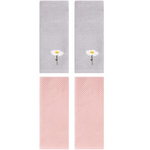 REGALWOVEN 4 Pcs Soft Absorbent Cotton Bathroom Hand Towels 13" x 30" - 1 of 4