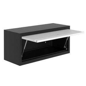 GustoWave Metal Wall Cabinets, Garage Mounted Tool Storage Cabinet with Hanging Up-Flip Locking Doors for Home Office and Workshop - 1 of 4