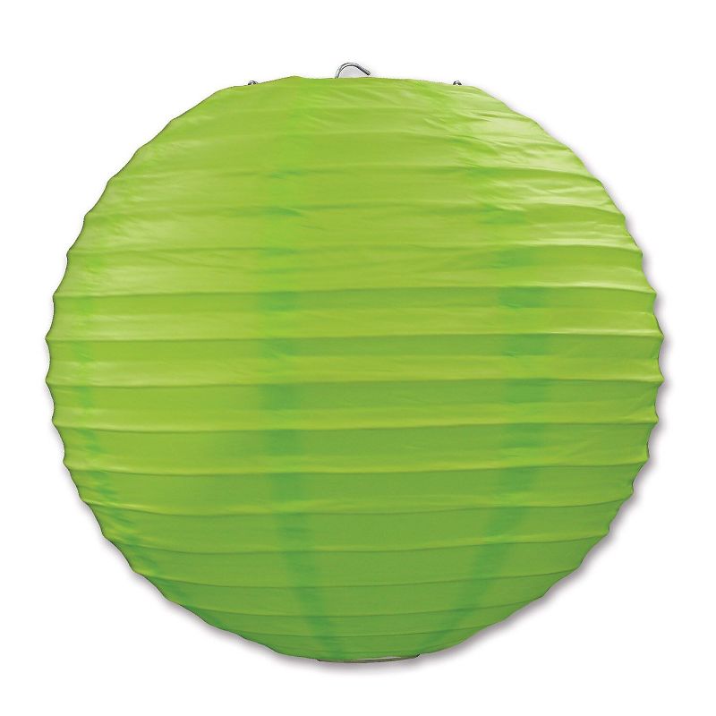 Beistle 9 1/2" Paper Lantern; Light Green 6/Pack 54570-LG, 1 of 2