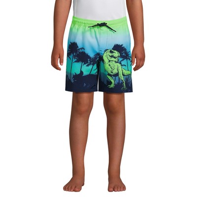 Lands' End Kids Slim Printed Volley Swim Trunks