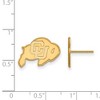 Black Bow Jewelry 10k Yellow Gold Colorado Buffalos NCAA Post Earrings - 2 of 3