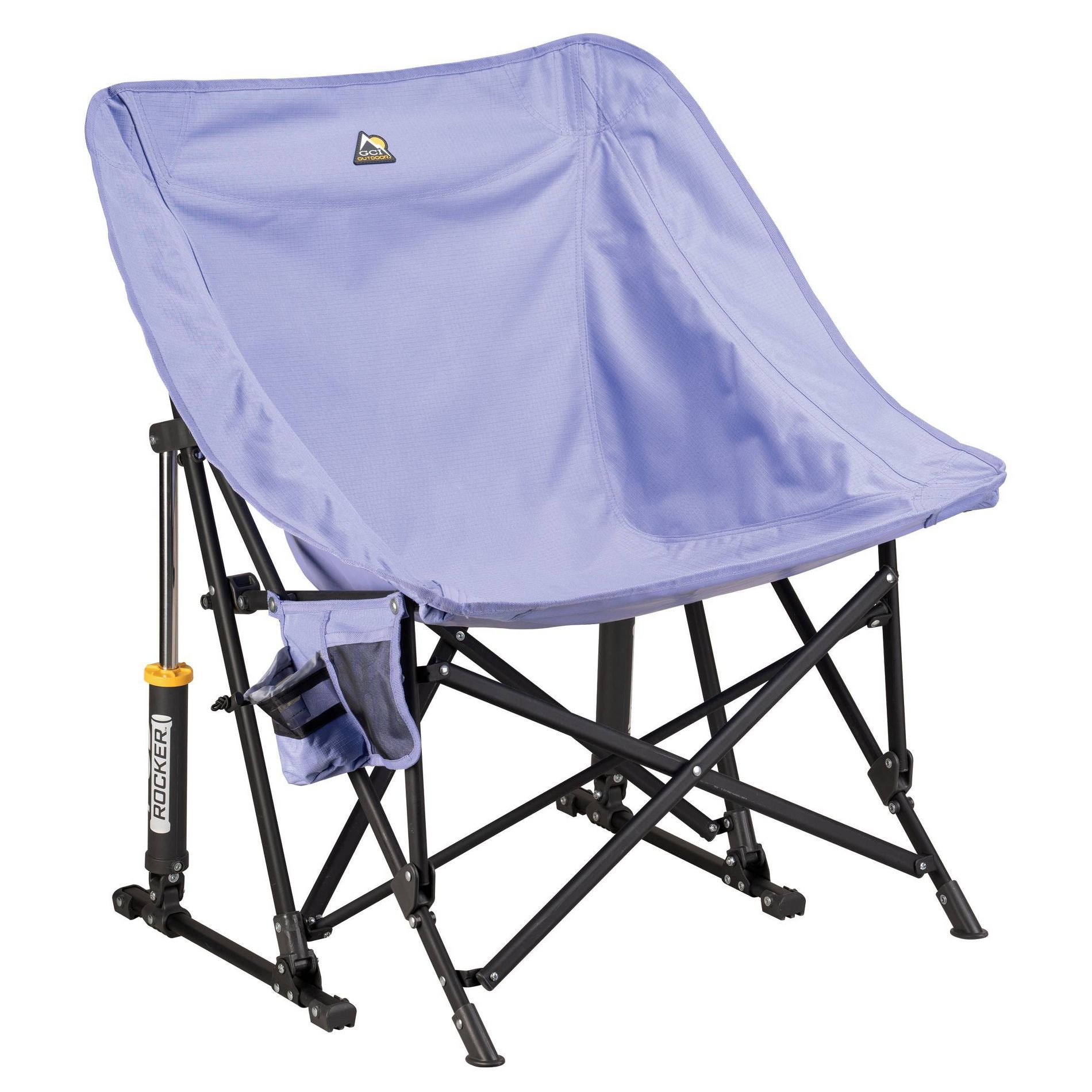 GCI Outdoor Pod Rocker Foldable Rocking Camp Chair - Lavender: Portable Steel Frame & Armrests
