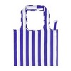 Reusable Folding Tote Bag Blue/White Stripes - Bullseye's Playground™ - 2 of 3
