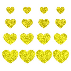 Unique Bargains Iron On Durable DIY Clothing Heart Rhinestone Patches 16 Pcs - 1 of 4