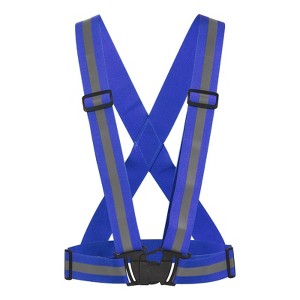 Unique Bargains Reflective Vest Adjustable 360 Degree High Visibility Safety Vest for Cycling Running Walking - 1 of 4