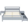 NicBex Queen Size Platform Bed Modern Pine Bed Frame with Headboard, 2 Bedside Tables and 2 Storage Drawers for Bedroom, No Box Spring Required - 3 of 4