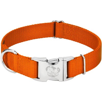 Country Brook Petz Premium Nylon Dog Collar with Metal Buckle for Small Medium Large Breeds - Vibrant 30+ Color Selection