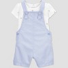 Carter's Just One You® Baby Girls' Gingham Overalls - Blue - 2 of 4