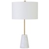 Hudson and Canal 25.5" Marble Table Lamp with Fabric Shade - 2 of 4