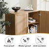 36"x62"x16" Wood Accent Cabinet in Natural Color, Storage Organizer with Adjustable Shelves for Kitchen Bedroom Entryway Living Room Dinning Room - 4 of 4