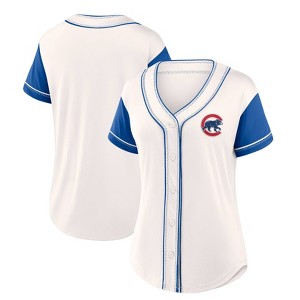 MLB Chicago Cubs Women's Short Sleeve White Fashion Jersey - 1 of 3