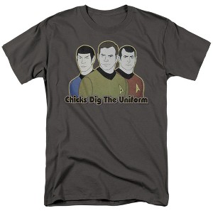 Star Trek Dig It Adult T-Shirt Charcoal - 1 of 4