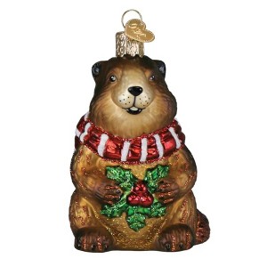 Old World Christmas Blown Glass Ornament for Christmas Tree, Merry Marmot - 1 of 4