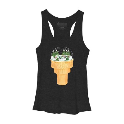 Women's Design By Humans Sno-Cone By BullShirtCo Racerback Tank Top