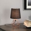 KTMBDW Bedside Lamp for Bedroom, Farmhouse Table Lamps for Nightstand with Fabric Shade, Desk Lamp for Kids Reading, Home Office, Black - 4 of 4