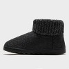 dluxe by dearfoams Women's Bella Felted Bootie with Knit Cuff Slippers - 2 of 4