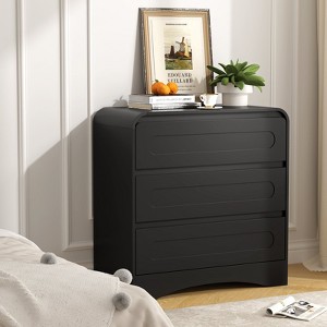 3 Drawer Dressers for Bedroom, 32" Wide Wood Storage Dresser Chest of Drawers Organizer - 1 of 4