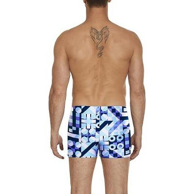 COOFANDY Men's Square Leg Swim Briefs Athletic Quick Dry Bathing Suit Square Leg Board Short for Men Navy Blue M — фото 5