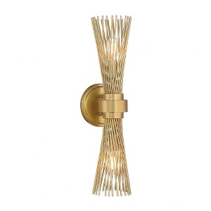 Savoy House Longfellow 2 - Light Wall Light in  Burnished Brass - 1 of 1