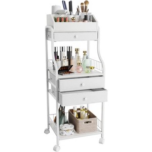 Floor Makeup Organizer Storage - Vanity Skincare Make Up Organizers and Storage with Drawers - 1 of 4