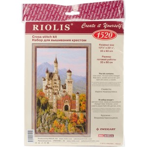 RIOLIS Counted Cross Stitch Kit 13.75"X23.5"-Neuschwanstein Castle (14 Count) - 1 of 2