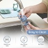 2-Pack Silicone Baby Fruit Feeders with Mini Freezer Tray – Teethers, Breastmilk Popsicle Molds, Safe Self-Feeding, Extra Food Pouches - 3 of 4