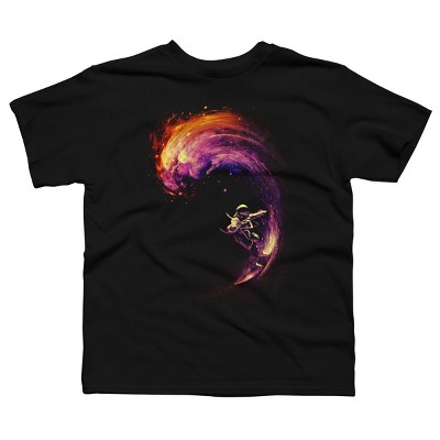 Boy's Design By Humans Space Surfing By nicebleed T-Shirt