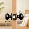 VEVOR 6 Pack Black Door Knobs, Privacy Door Knob with Round Ball, Keyless Exterior & Thumb Turn Lock Interior, All Metal Doorknobs Hardware, Black - 2 of 4