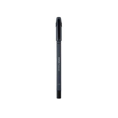 Staples PostscriptBallpoint Stick Pens Fine Point Black Dozen 18274