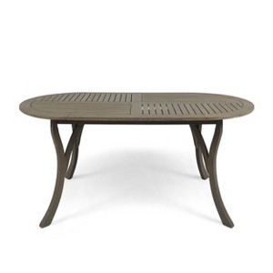 NicBex Outdoor Patio Acacia Wood Dining Table,70" W x 34.75" D x 30" H - 1 of 4