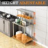 30"x24" Stainless Steel Work Table with Adjustable Overshelf - 3 of 4