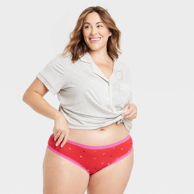 Women's Floral Print Cotton Bikini Underwear - Auden™ Assorted Red XL -  Yahoo Shopping