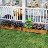 Tangkula 1/2 PCS Wooden Raised Garden Bed w/ Drainage Holes Liner for Vegetable Flower Herb - 2 of 4