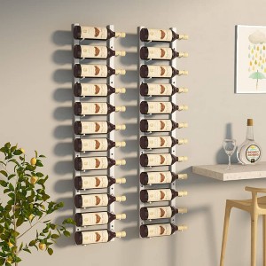 vidaXL Wall Mounted Wine Rack for 12 Bottles 2 pcs White Iron - 1 of 4