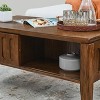 Coffee Tables for Living Room, Modern Coffee Table with 4 Wood Legs, Wear-Resistant Center Table with Storage for Home Office Reception - 3 of 4