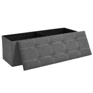SONGMICS Storage Ottoman Bench Ottoman with Storage Footstool Hold up to 660 lb for Bedroom Living Room - 1 of 4